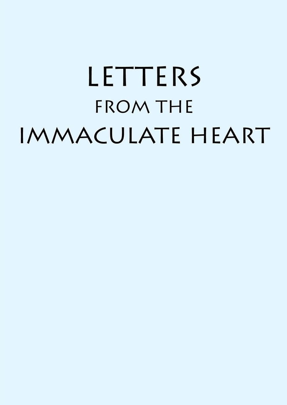 Cover of LETTERS FROM THE IMMACULATE HEART
